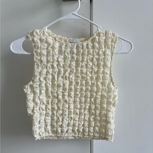 princess polly bubble top in size 2 - cream